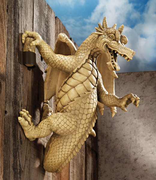 Dread Dangling Dragon Wall Sculpture Climbing Gargoles Medieval Flair